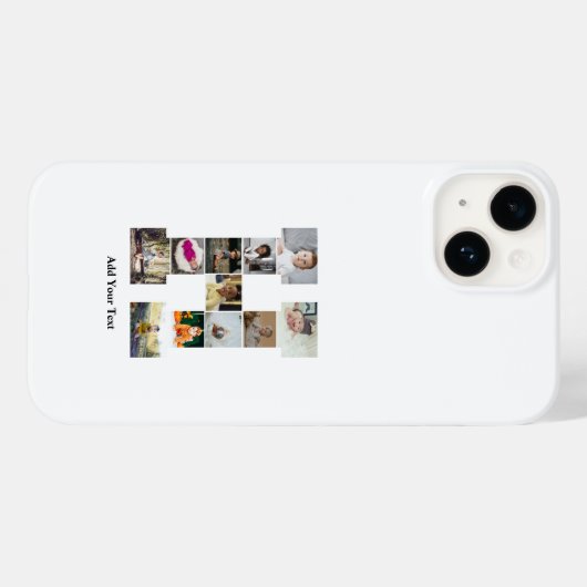 Ontwerp je eigen letter H Fotocollage Case-Mate iPhone Case (Achterkant (horizontaal))