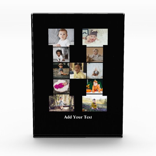 Ontwerp je eigen letter H Fotocollage Fotoblokken (Voorkant)