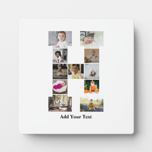 Ontwerp je eigen letter H Fotocollage Fotoplaat (Voorkant)