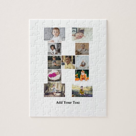 Ontwerp je eigen letter H Fotocollage Legpuzzel (Verticaal)