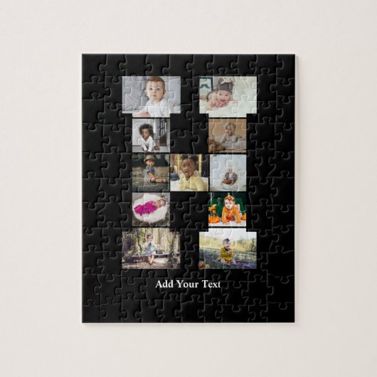 Ontwerp je eigen letter H Fotocollage Legpuzzel (Verticaal)