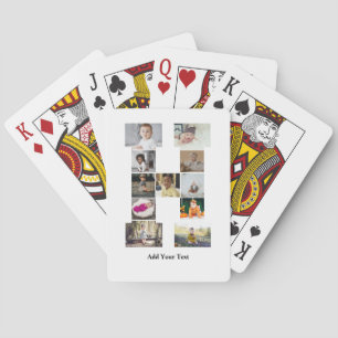 Ontwerp je eigen letter H Fotocollage Pokerkaarten