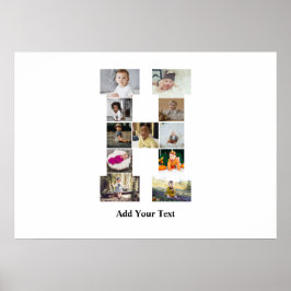 Ontwerp je eigen letter H Fotocollage Poster