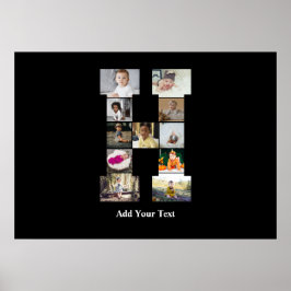 Ontwerp je eigen letter H Fotocollage Poster