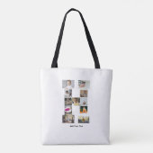 Ontwerp je eigen letter H Fotocollage Tote Bag (Achterkant)