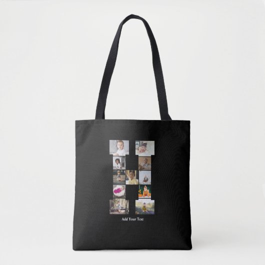 Ontwerp je eigen letter H Fotocollage Tote Bag (Voorkant)