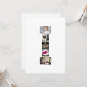 Ontwerp Je Eigen Letter I Foto Collage Kaart (Voorkant / Achterkant in situ)