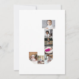 Ontwerp je eigen letter J foto collage poster Kaart