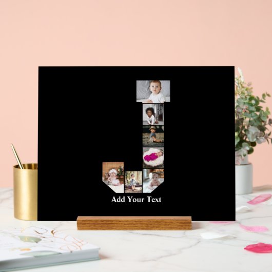 Ontwerp je eigen letter J Fotocollage Acryl Bord (Huwelijk)