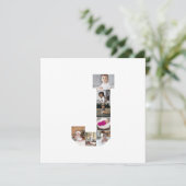 Ontwerp je eigen letter J Fotocollage Bedankkaart (Staand voorkant)