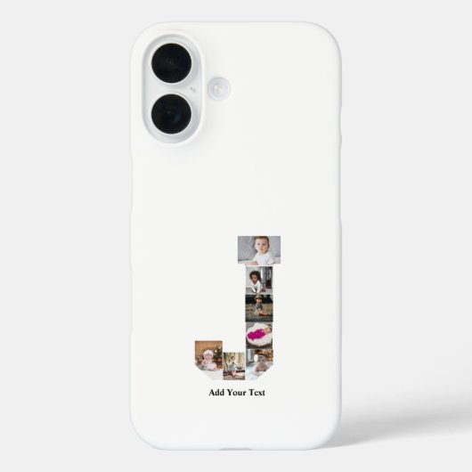 Ontwerp je eigen letter J Fotocollage Case-Mate iPhone Case (Achterkant)