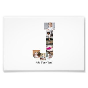 Ontwerp je eigen letter J Fotocollage Foto Afdruk