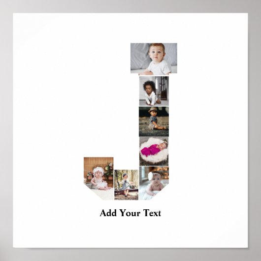 Ontwerp je eigen letter J Fotocollage Poster (Voorkant)