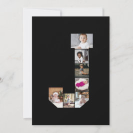 Ontwerp je eigen letter J fotocollageposter Kaart