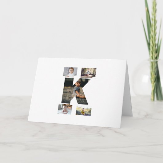 Ontwerp je eigen letter K fotocollage Aankondiging (Voorkant)