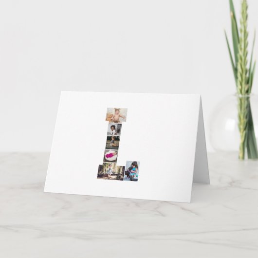 Ontwerp je eigen letter L Fotocollage Aankondiging (Voorkant)