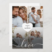 Ontwerp je eigen liefde collage fotografie aankondiging (Voorkant / Achterkant)