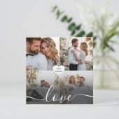 Ontwerp je eigen liefde collage fotografie bedankkaart (Staand voorkant)