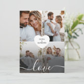 Ontwerp je eigen liefde collage fotografie bedankkaart (Staand voorkant)