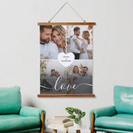 Ontwerp je eigen liefde collage fotografie hangend wandkleed