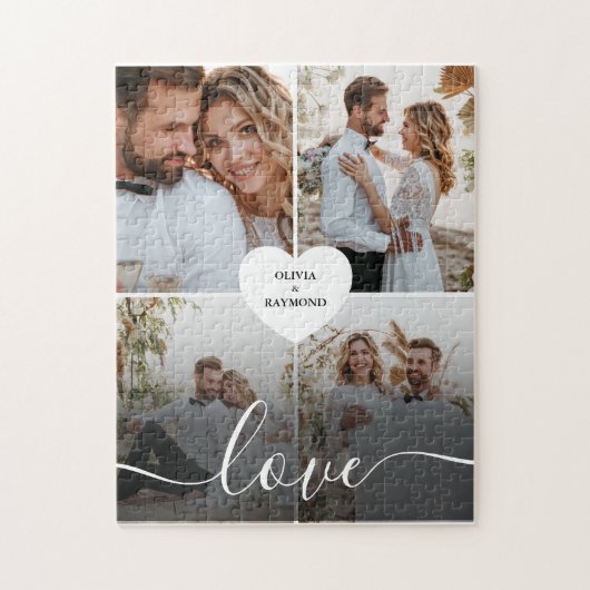 Ontwerp je eigen liefde collage fotografie legpuzzel (Verticaal)