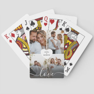 Ontwerp je eigen liefde collage fotografie pokerkaarten