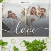 Ontwerp je eigen liefde collage fotografie theedoek (Gevouwen)