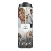 Ontwerp je eigen liefde collage fotografie thermosbeker (Voorkant)