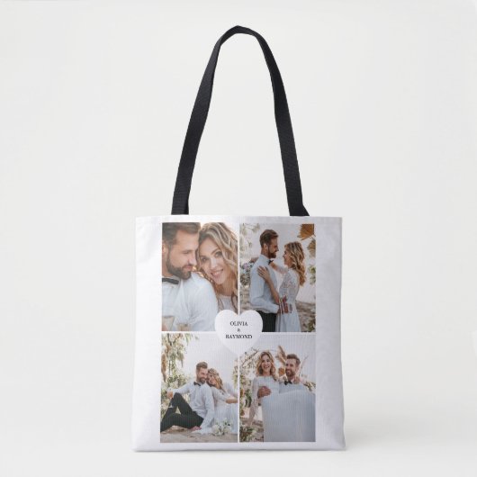 Ontwerp je eigen liefde collage fotografie tote bag (Voorkant)