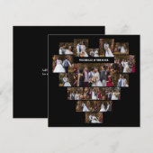 Ontwerp je eigen liefde hart vormige fotocollage aankondiging (Voorkant / Achterkant)