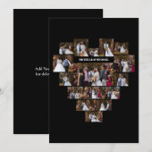 Ontwerp je eigen liefde hart vormige fotocollage aankondiging (Voorkant / Achterkant)