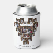 Ontwerp je eigen liefde hart vormige fotocollage blikjeskoeler (Blikje Voorkant)