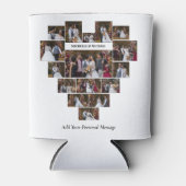 Ontwerp je eigen liefde hart vormige fotocollage blikjeskoeler (Voorkant)
