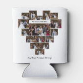 Ontwerp je eigen liefde hart vormige fotocollage blikjeskoeler (Achterkant)