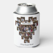 Ontwerp je eigen liefde hart vormige fotocollage blikjeskoeler (Blikje Achterkant)