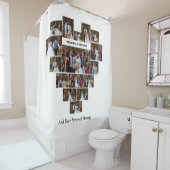 Ontwerp je eigen liefde hart vormige fotocollage douchegordijn (In situ)