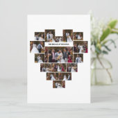 Ontwerp je eigen liefde hart vormige fotocollage feestdagenkaart (Staand voorkant)