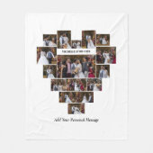 Ontwerp je eigen liefde hart vormige fotocollage fleece deken (Voorkant)