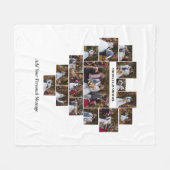 Ontwerp je eigen liefde hart vormige fotocollage fleece deken (Voorkant (Horizontaal))
