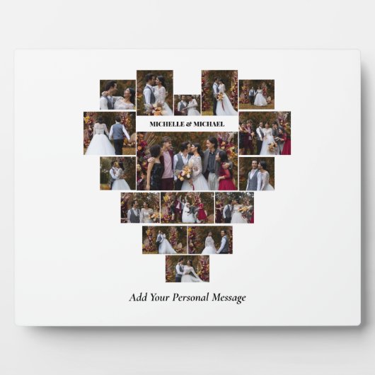 Ontwerp je eigen liefde hart vormige fotocollage fotoplaat (Voorkant)