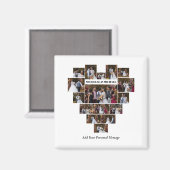 Ontwerp je eigen liefde hart vormige fotocollage magneet (Voorkant / Achterkant)