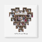 Ontwerp je eigen liefde hart vormige fotocollage magneet (Voorkant)