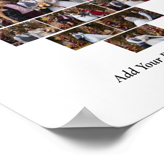 Ontwerp je eigen liefde hart vormige fotocollage poster (Hoek)