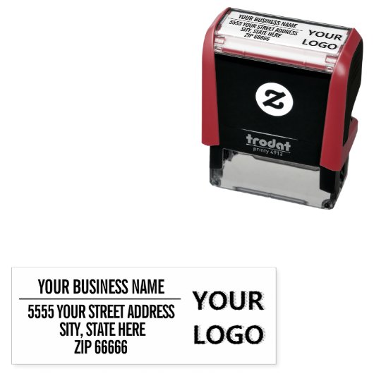 Ontwerp Je Eigen Logo Adres Zelfinktkussen Zelfinktende Stempel (In situ)
