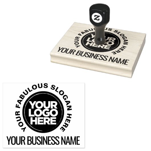 Ontwerp je eigen logo modern rubberen inktstempel rubberstempel (Gestempeld)