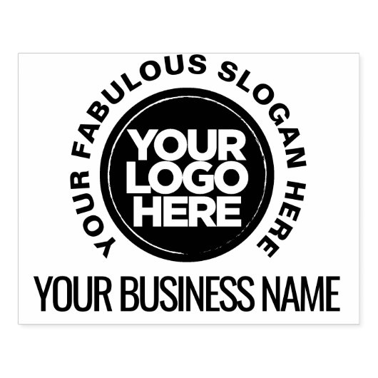 Ontwerp je eigen logo modern rubberen inktstempel rubberstempel (Afrduk)