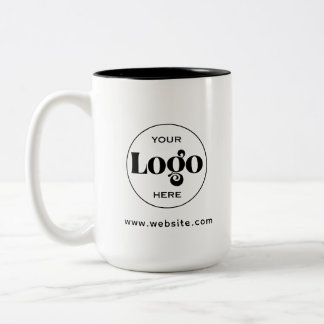 Ontwerp Je Eigen Logo Tweekleurige Koffiemok