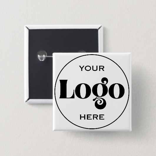 Ontwerp Je Eigen Logo  Vierkante Button 5,1 Cm (Voorkant /achterkant)