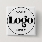 Ontwerp Je Eigen Logo  Vierkante Button 5,1 Cm (Voorkant)