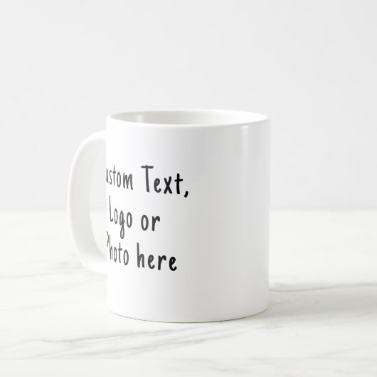 Ontwerp je eigen Mok, Custom Text Coffee Koffiemok (Voorkant links)